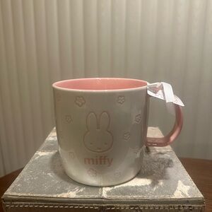 Magenta Pink and White Miffy Mug